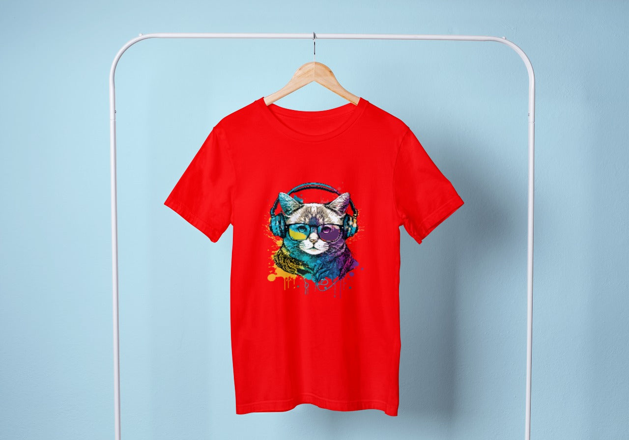 Oversize Music Cat Tshirt